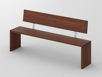 MENA - Solid wood bench with back by Vitamin Design - view 2